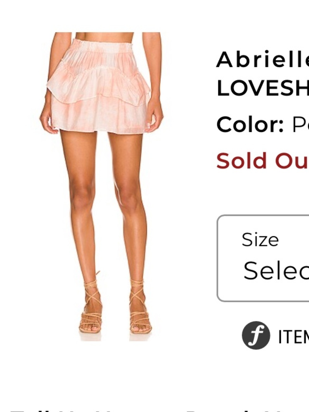 LOVESHACKFANCY Abrielle Skirt in Peach Twist